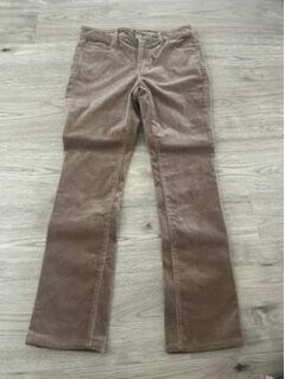 Lauren Ralph Lauren Corduroy Pants Womens 8P Brown Straight Leg Stretch Petite